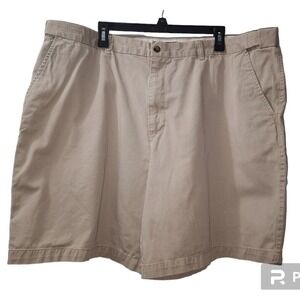 Architect Casual Shorts Khaki Flat Front Relaxed Fit Mens Size XL